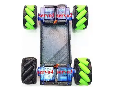 Mecanum robot car - OMNI Wheels 3D print model