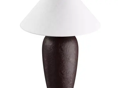 Zara Home Ceramic Linen Table Lamp 3D model