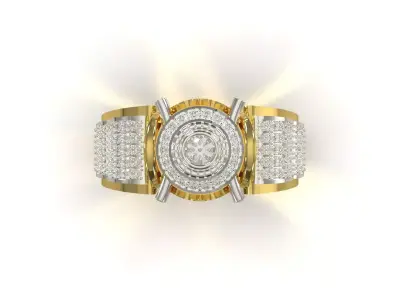 Luxury men jewelry STL 3DM 3D gold ring model mr0317 3D print model