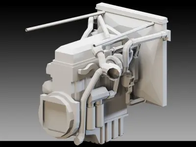11 Industrial Engines- Vol 04- High detail 3d models Low-poly 3D model