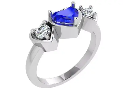 Heart Cut Ring 3429 3D print model