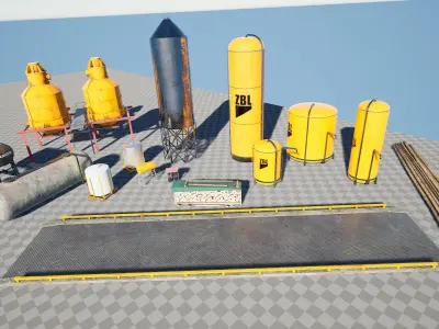 Environmental Equip - Unreal Engine Project Low-poly 3D model