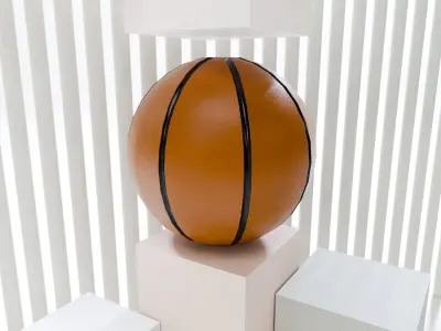 Sports Ball Set Low-poly 3D model