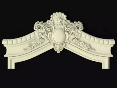 Central decor ornament for furniture 3D model 988