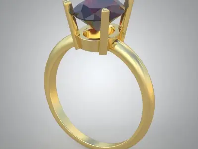 Diamond ring 0548 3D printable model 3D print model