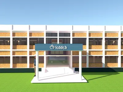 Hospital Building 3D Model Low-poly 3D model