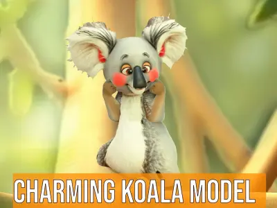 Charming Koala model pack Low-poly 3D model