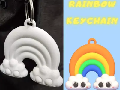 Rainbow Keychain 3D print model