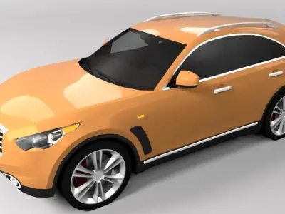 INFINITY QX70 LOWPOLY Low-poly 3D model