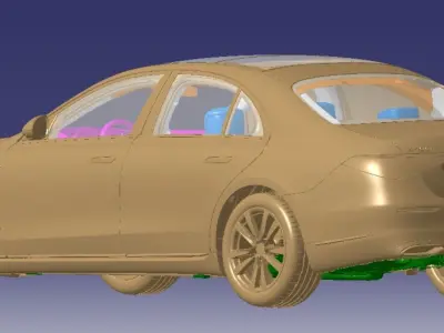 Mercedes BENZ S-Class 400d 4MATIC 2021 Vehicle 3d scan model 3D model