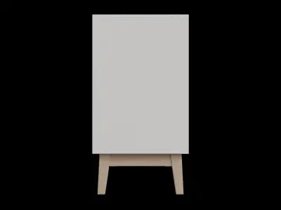 White Buffet Unit 3D model