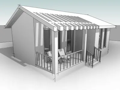 House Plans 8X6  3D model