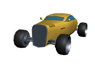 Hot Rod Hypercasual Low-poly 3D model