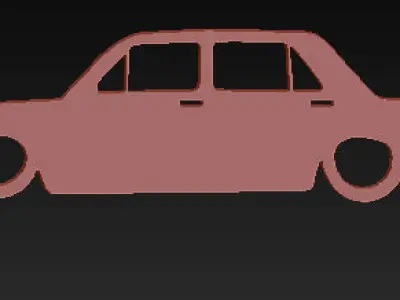 llavero fiat 128 keychain   3D print model