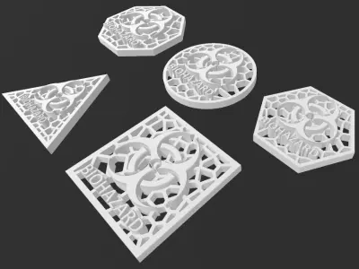 Biohazard Warning Signs 3D print model