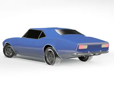 Old School Camaro Classic Car Low-poly 3D model