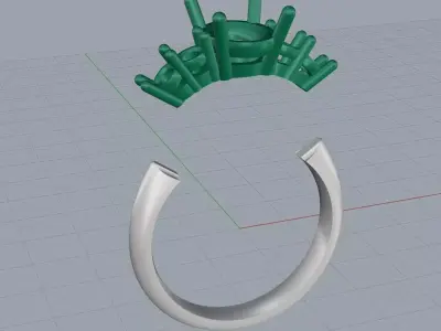 ring woman 3D print model 12