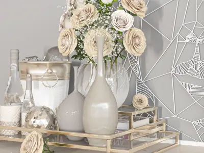decorative set 58 Low-poly 3D model