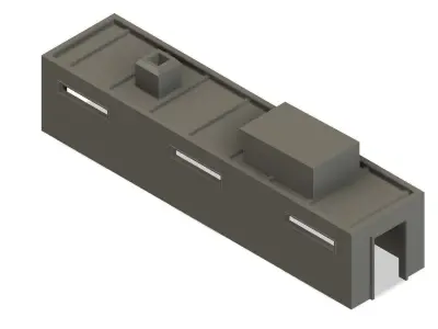 Single stall engine house n scale 3D print model