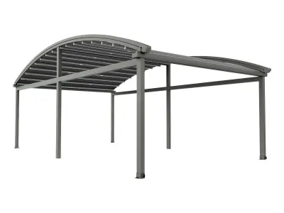 Motorized Pergola 2a composite grey metalic 3D model