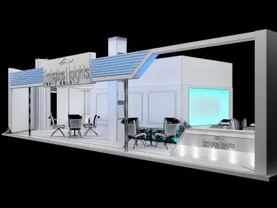 Booth Exhibition Stand a371 3D model