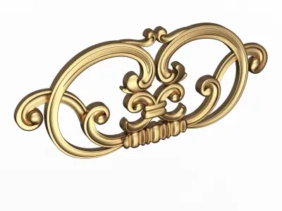 Carved Plaster Molding Decoration 033 Low-poly 3D model