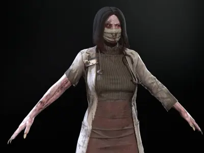 UrbanZombie8 for pack Low-poly 3D model