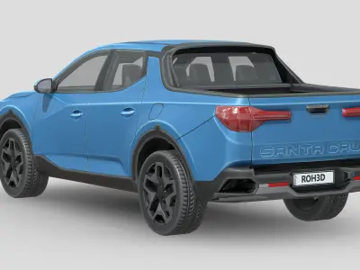 Hyundai Santa Cruz 2022 Low-poly 3D model