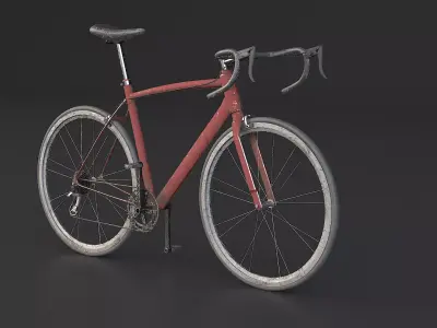 Old Generic Road Bicycle 3D model