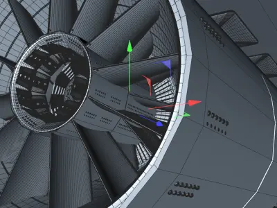 air system ROTOR and tunnel roof with lights 3D model
