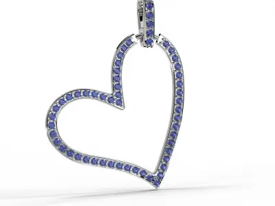 Heart stones Pendant 3D Design 3D print model