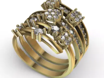 Ring Lady Fashion R-004 3D print model