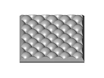 Leather furniture style square pattern 3d relief panel  3D print model