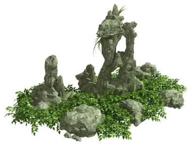 Stone Garden - Rockery 51 3D model