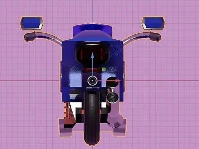 modern sport bike 2023 Low-poly 3D model