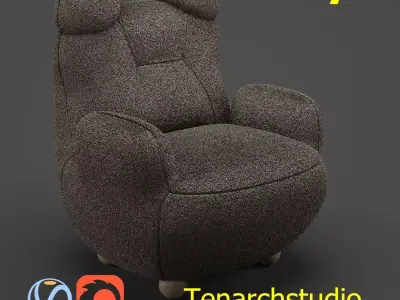 Tenarchstudio Papa Bear Armchair Render Ready Free 3D model