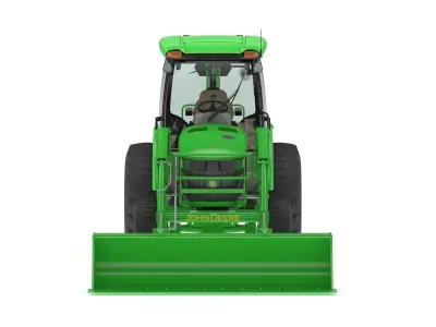 John Deere 4075r Compact Utility Tractor With Backhoe 3D model