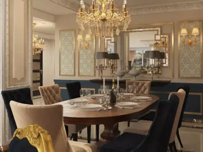 NeoClassic House Reception 3D model