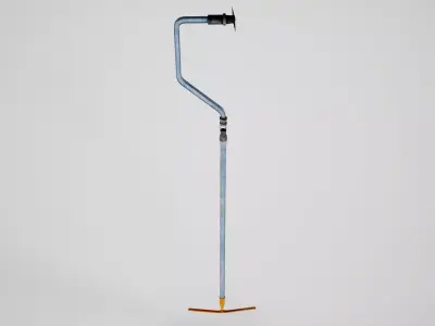 Ski lift rod Low-poly 3D model