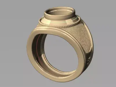 anillo grado sello limpio 3D print model
