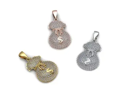  Pendant Money Bag Jewelry Brand 3D print model