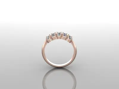 Solitaire Ring Version 1 SR10 3D model
