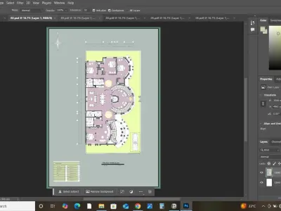 Luxury Classic Duplex Villa Plan 6 Bedroom House Layout 3D model