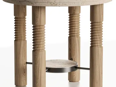 Revival Square and Round coffee Table  3D model