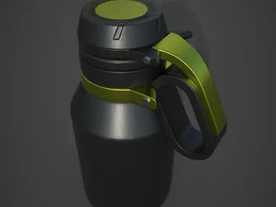 water Thermos Low-poly 3D model