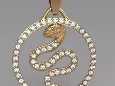 Snake Pendant New 3D print model