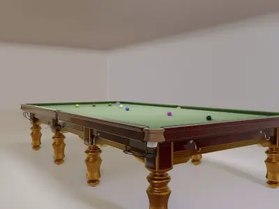 High Quality Detailed Snooker Tournament Table 3D model