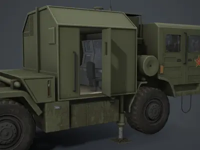 HQ-16B Anti Air Complex Low-poly 3D model