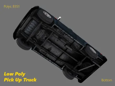 Pickup Truck - Low Poly Low-poly 3D model