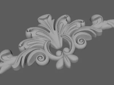 Central decor ornament for furniture 3D model 393